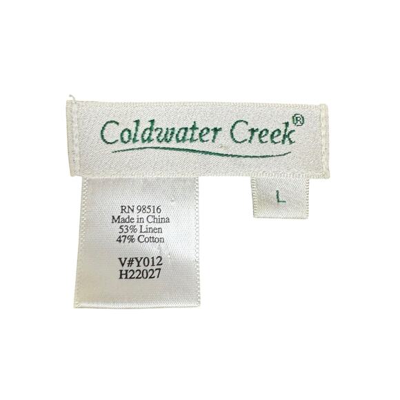 Coldwater Creek Vntg Long Sleeve Button Down Linen Blend Shacket Blazer Jacket - Picture 12 of 13